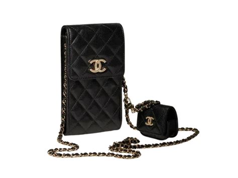 chanel clutch phone case|Phone holder with chain .